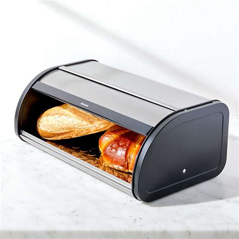 brabantia roll top bread box brilliant steel|Brabantia bread box save brea.